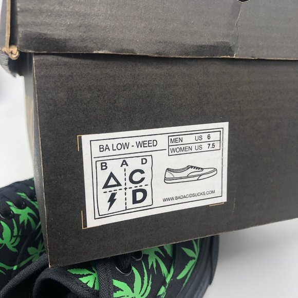 New UNIF x Bad Acid Leaf Sneakers - Size 7.5 - Picture 6 of 6